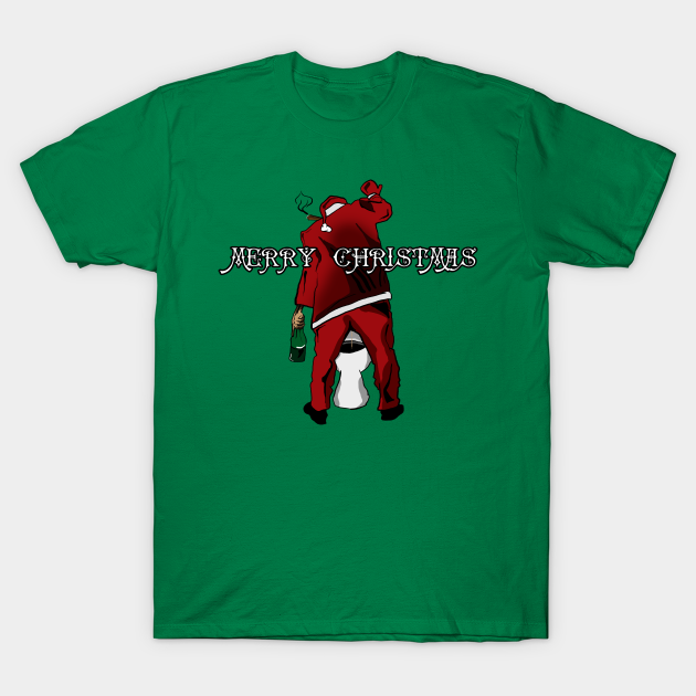 Drunk Santa Peeing Funny Ugly Christmas Sweater TShirt TeePublic